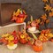 winemana Thanksgiving Decorations Set of 6 Artificial Pumpkins, Decorative Pumpkin with Maple and Flowers for Harvest Fall Decor Table Centerpiece Home Kitchen Party